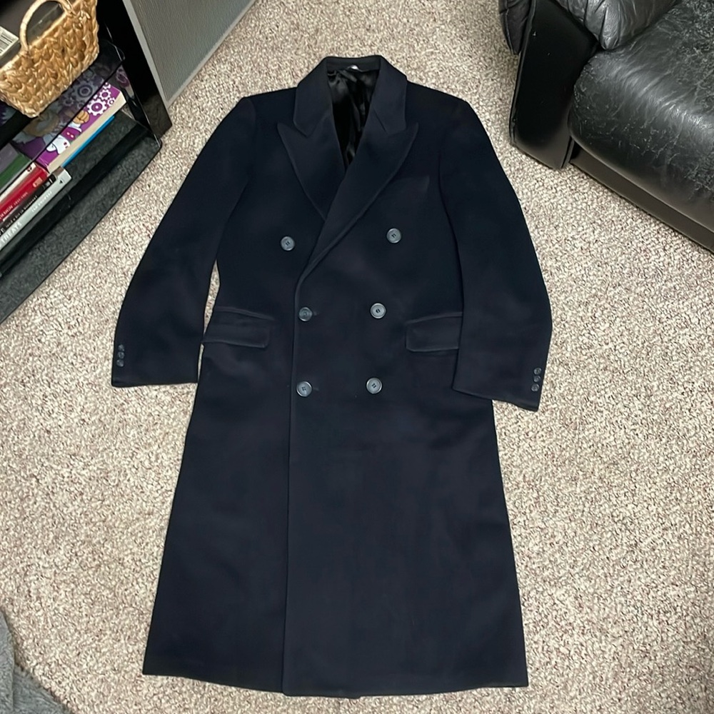 Women's Double-Breasted Navy Trench Coat